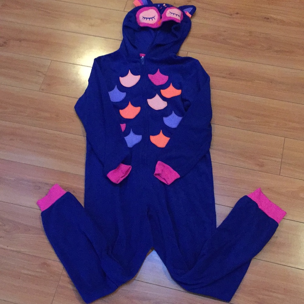 Girls owl onesie pajamas